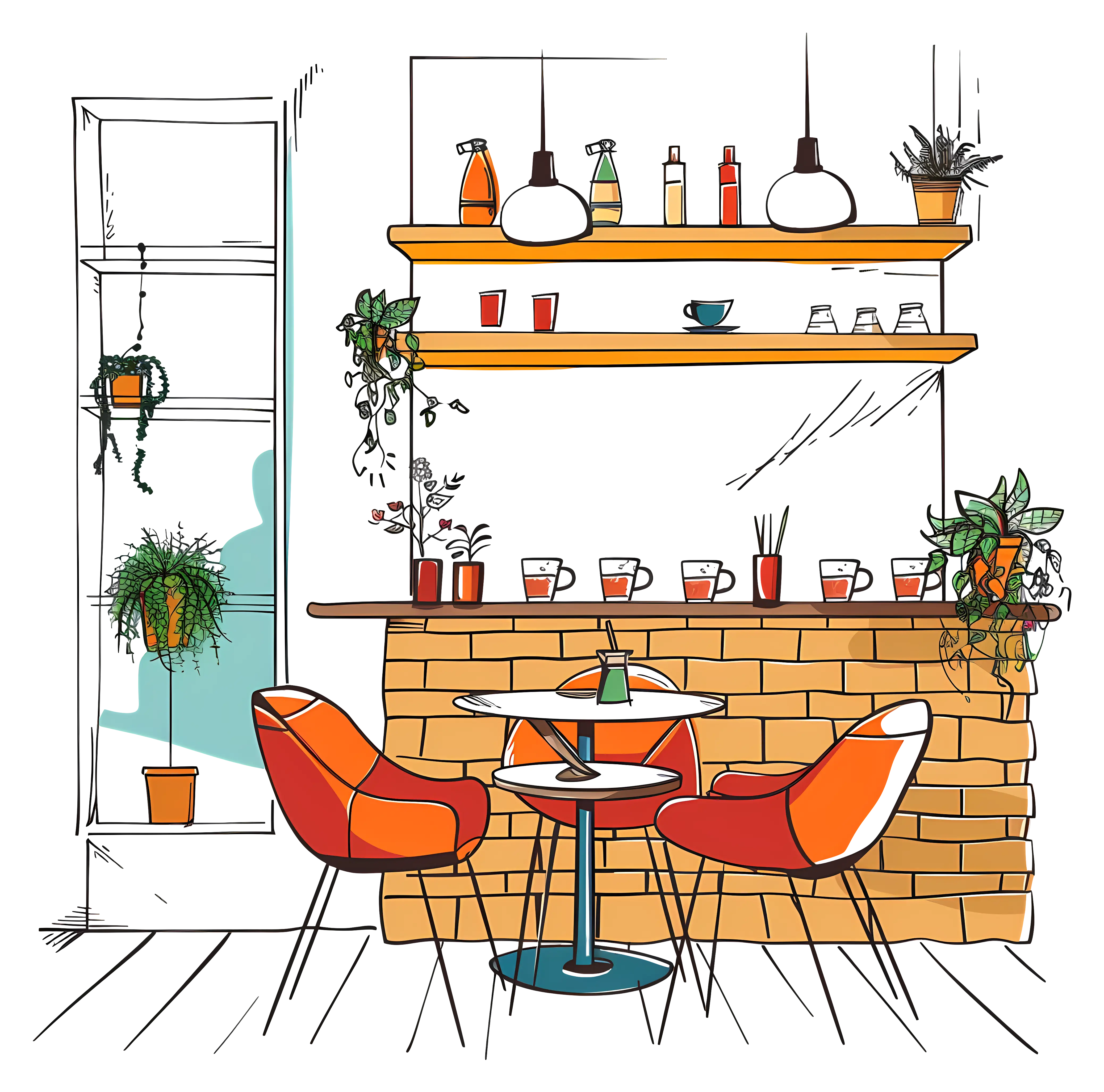 Cozy Cafe Interior