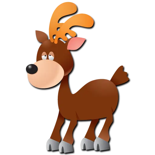 Cute Cartoon Reindeer Illustration