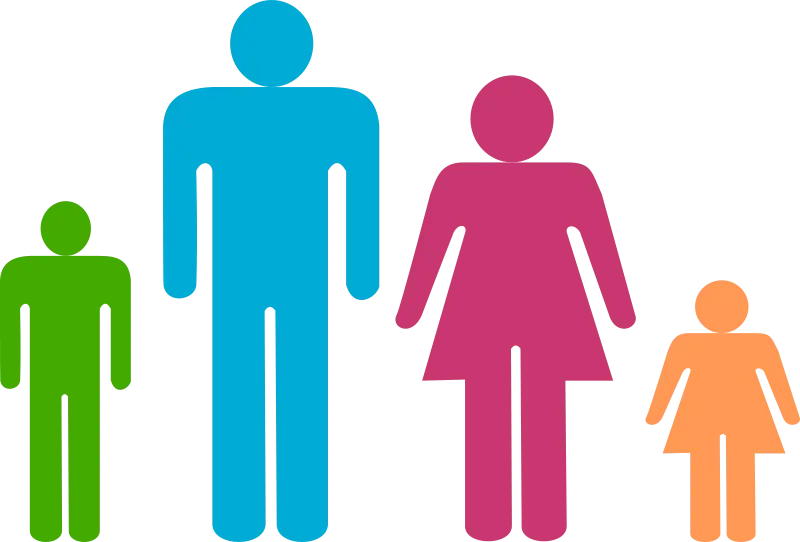 Colorful Family Icon Illustration