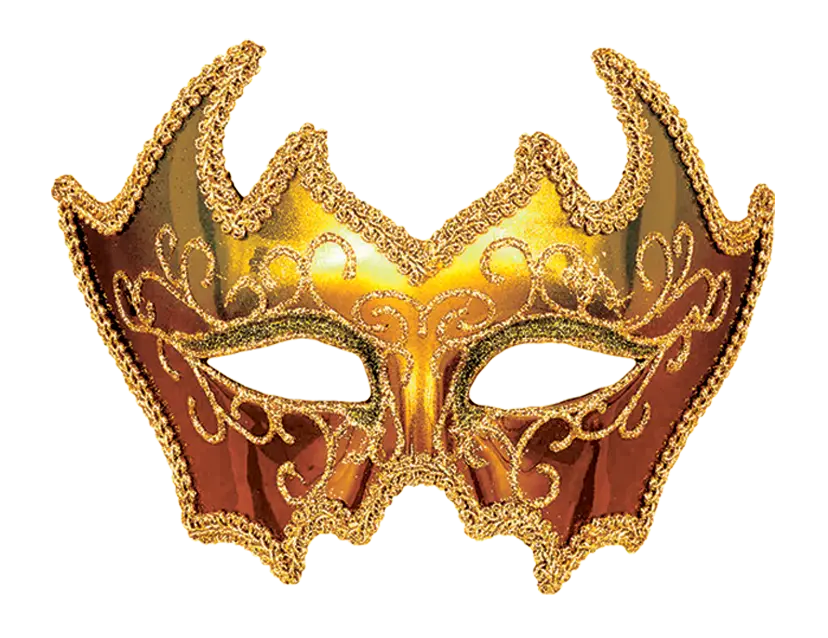 Gold and Red Masquerade Mask