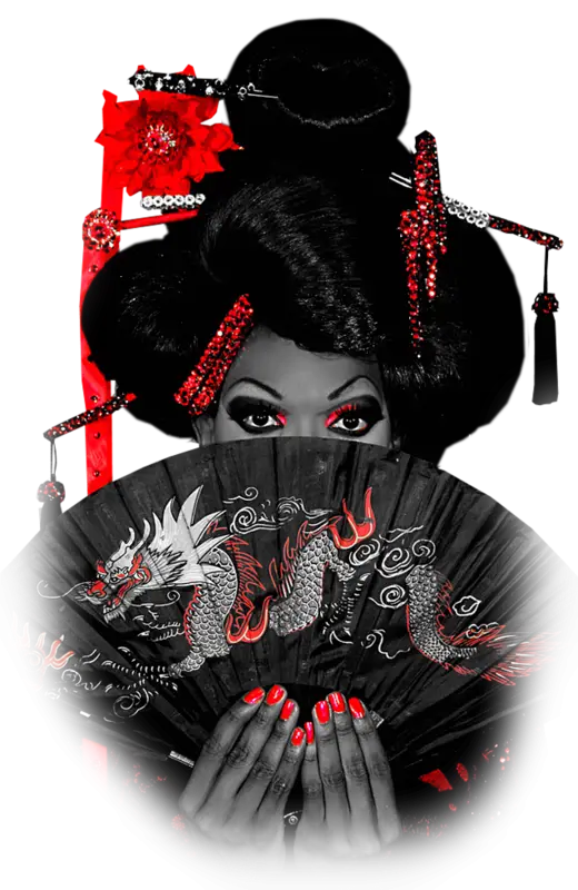 Traditional Geisha with Fan