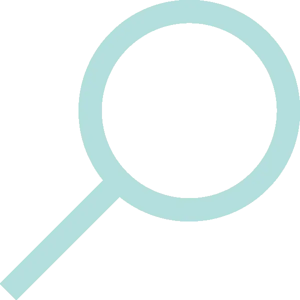 Simple Light Blue Magnifying Glass Icon