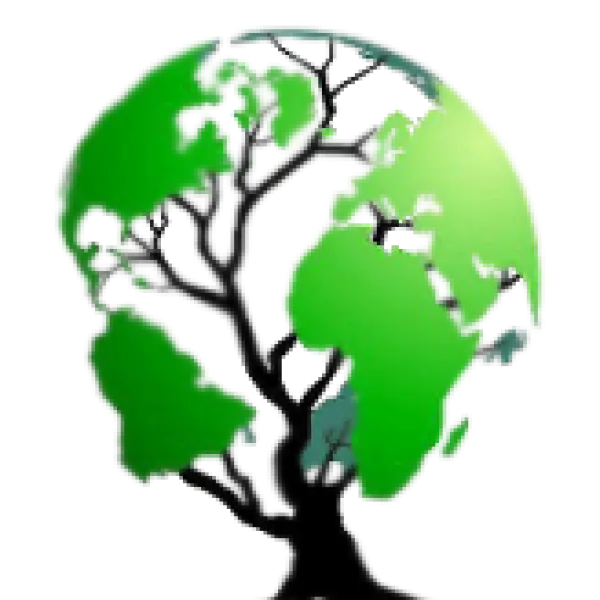 Green Earth with Tree Symbol