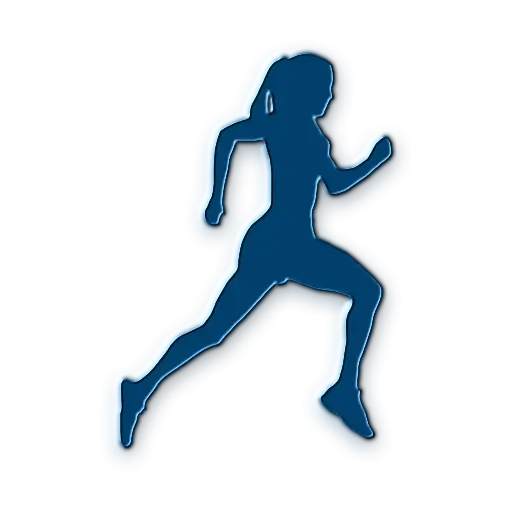 Silhouette of Running Person Representing Fitness