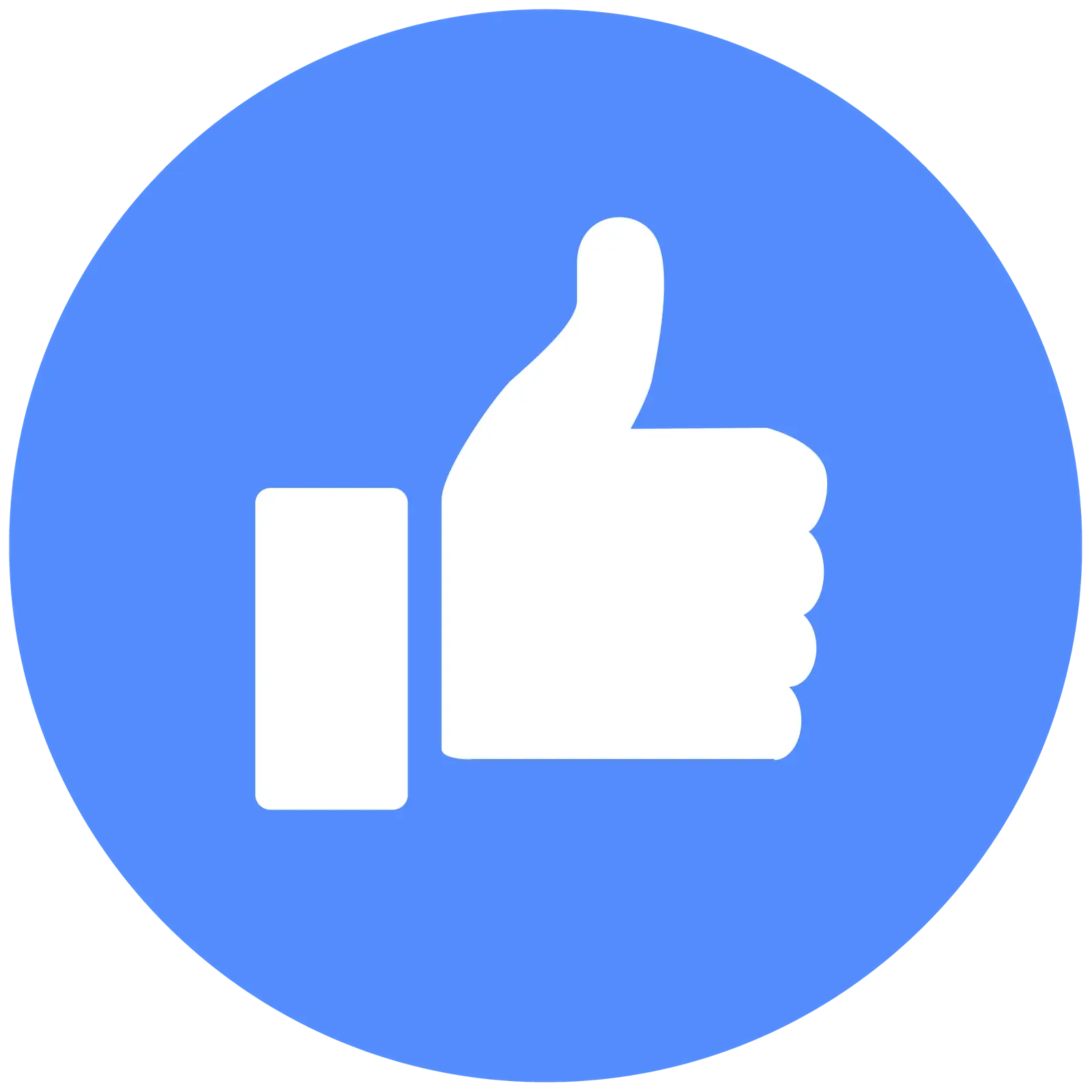 Blue Thumbs Up Icon Illustration