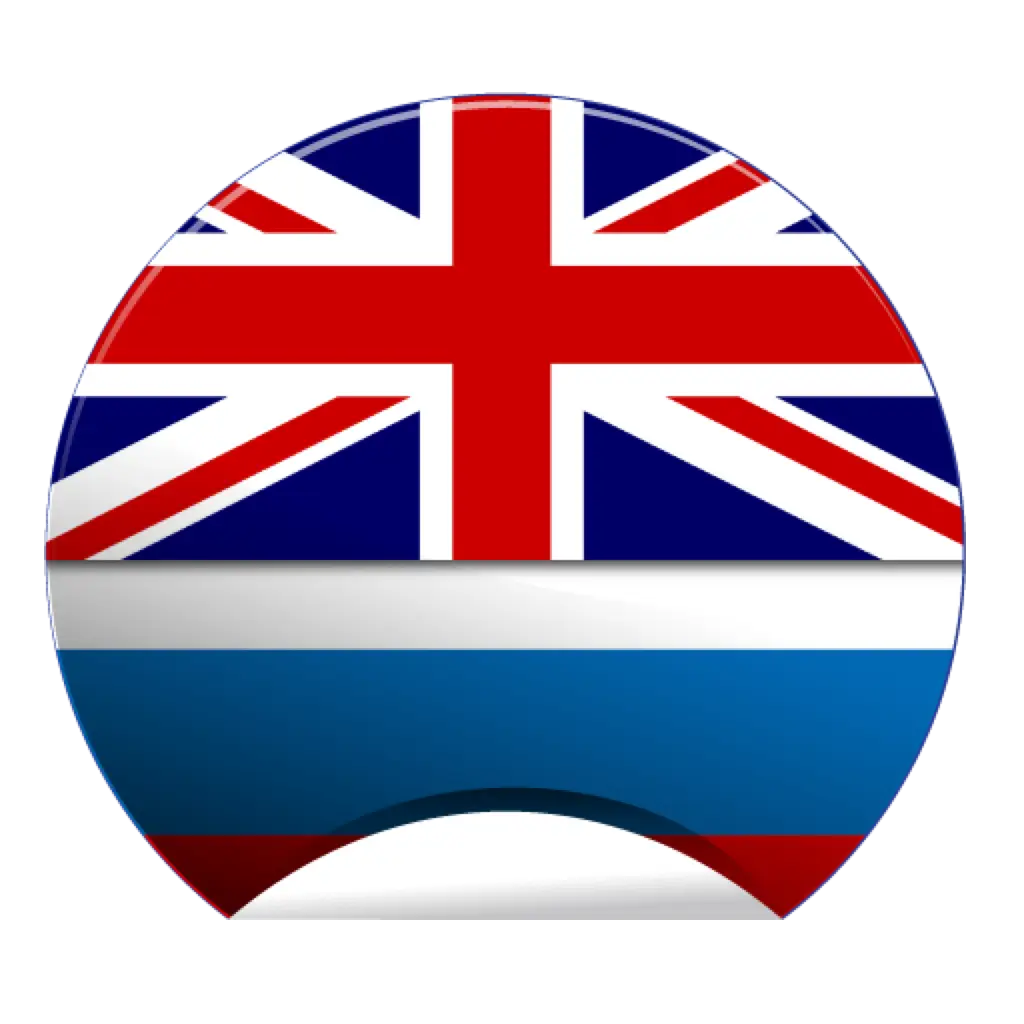 Flag Combining Union Jack and Russian Stripes