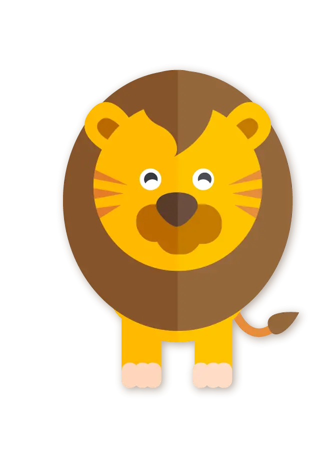 Cute Cartoon Lion Illustration