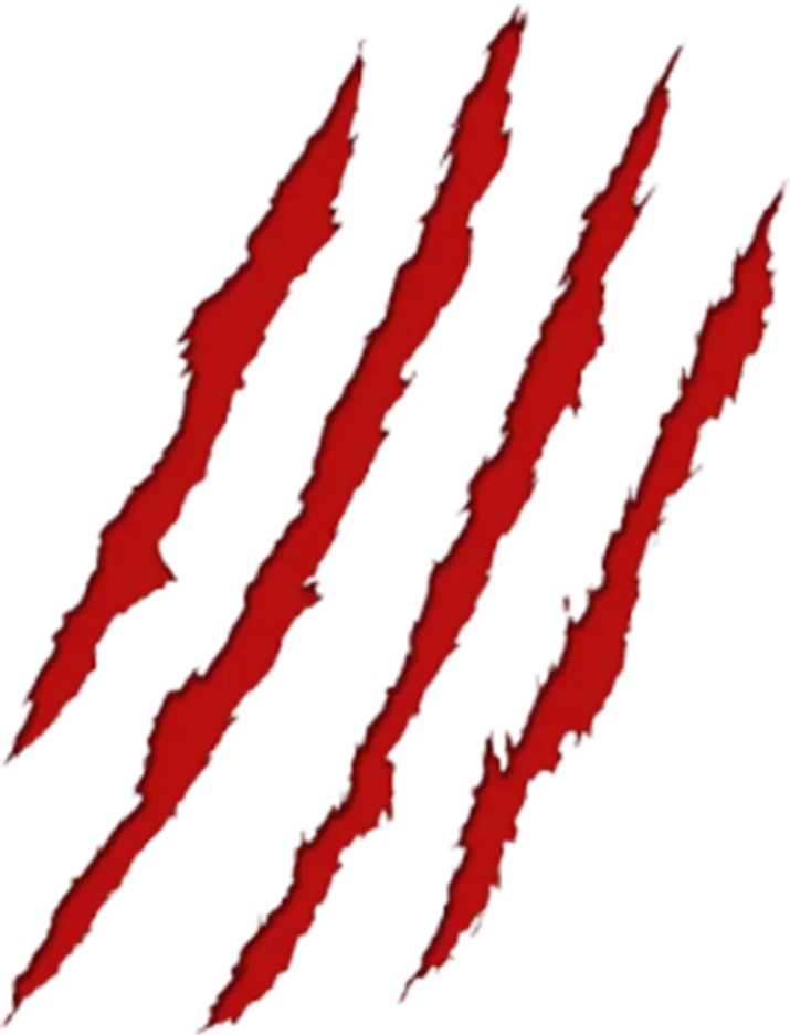 Red Claw Scratch Marks Illustration