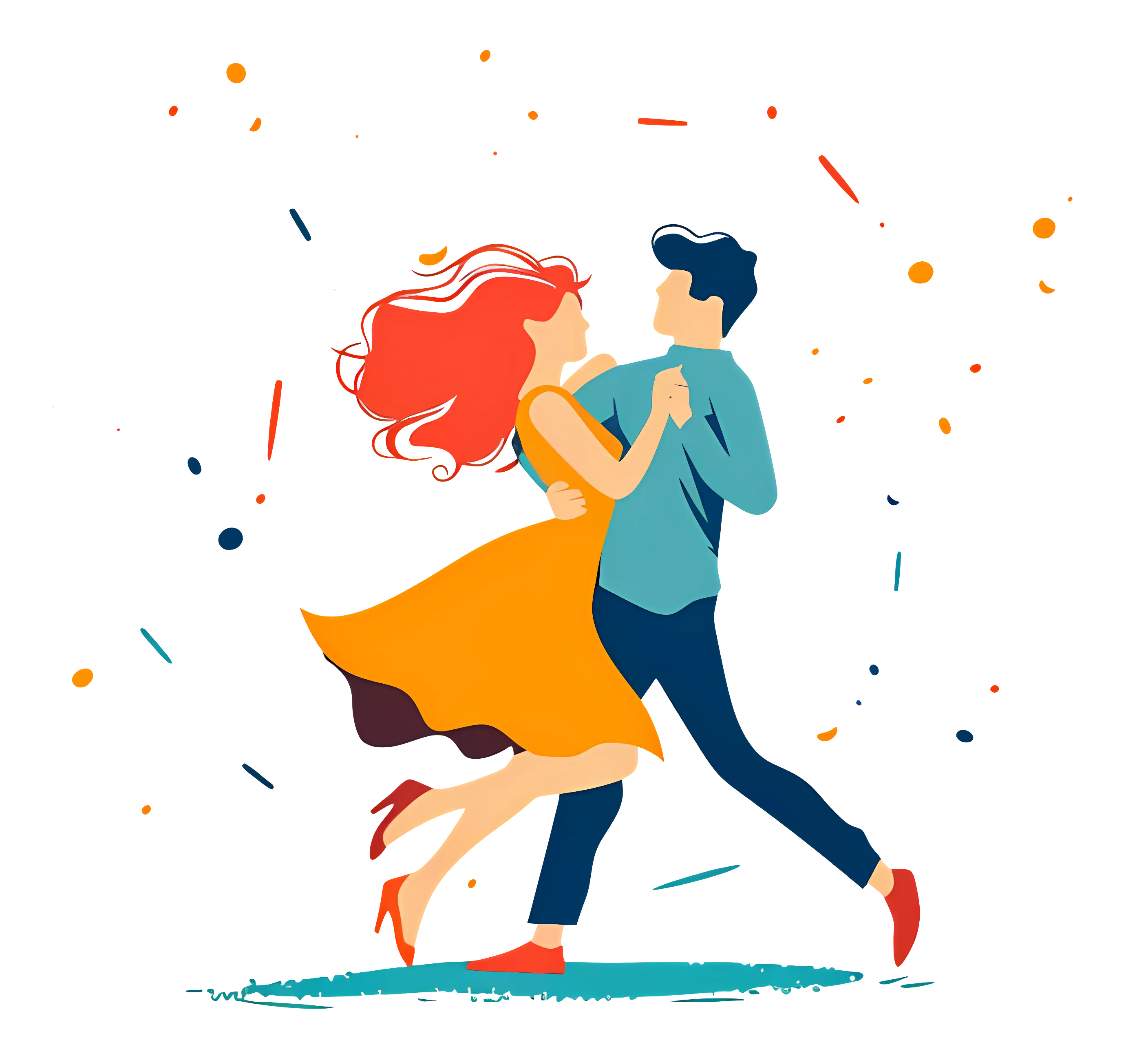 Dancing Couple in Celebration
