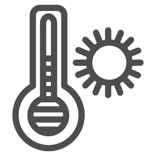 Thermometer and Sun Illustration for Weather