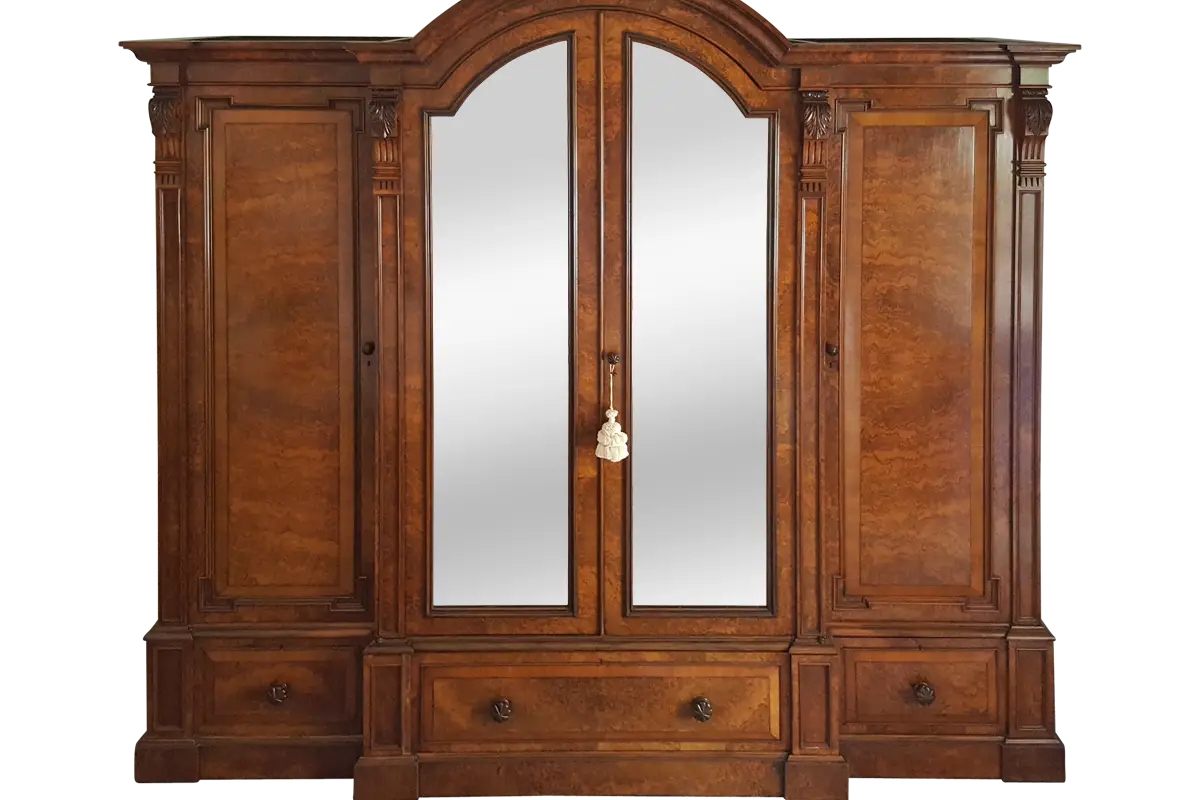 Elegant Antique Wooden Wardrobe