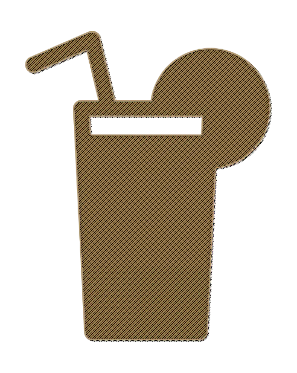 Drink Logo with Straw and Garnish