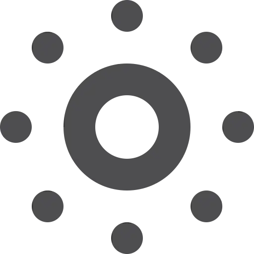 Radiating Dots Symbol in Minimalist Design
