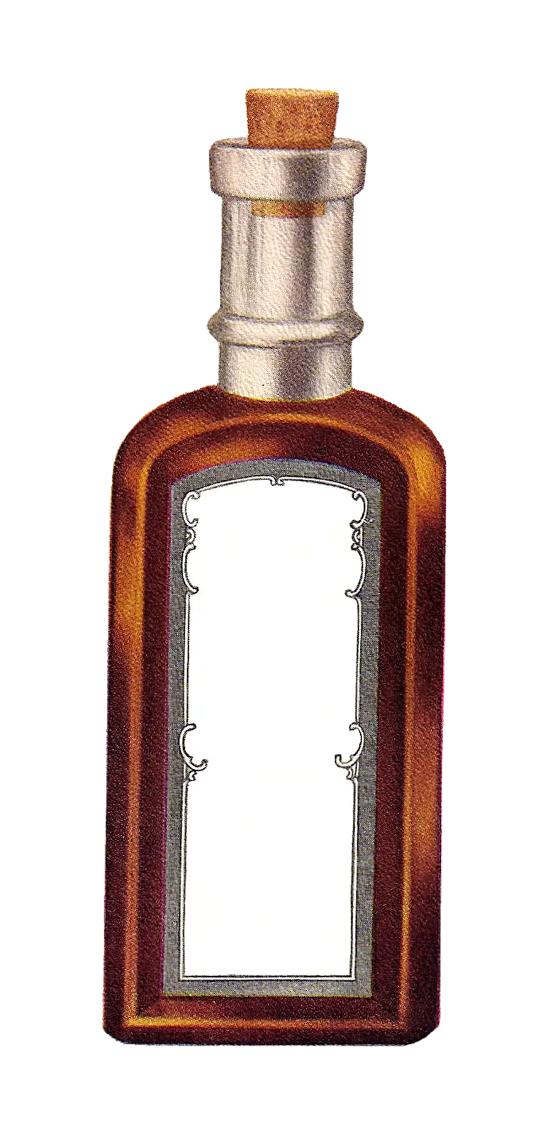 Vintage Glass Bottle with Cork