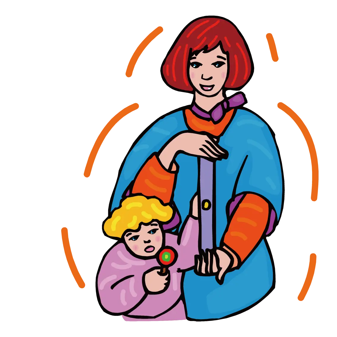 Mother Caring for Her Child