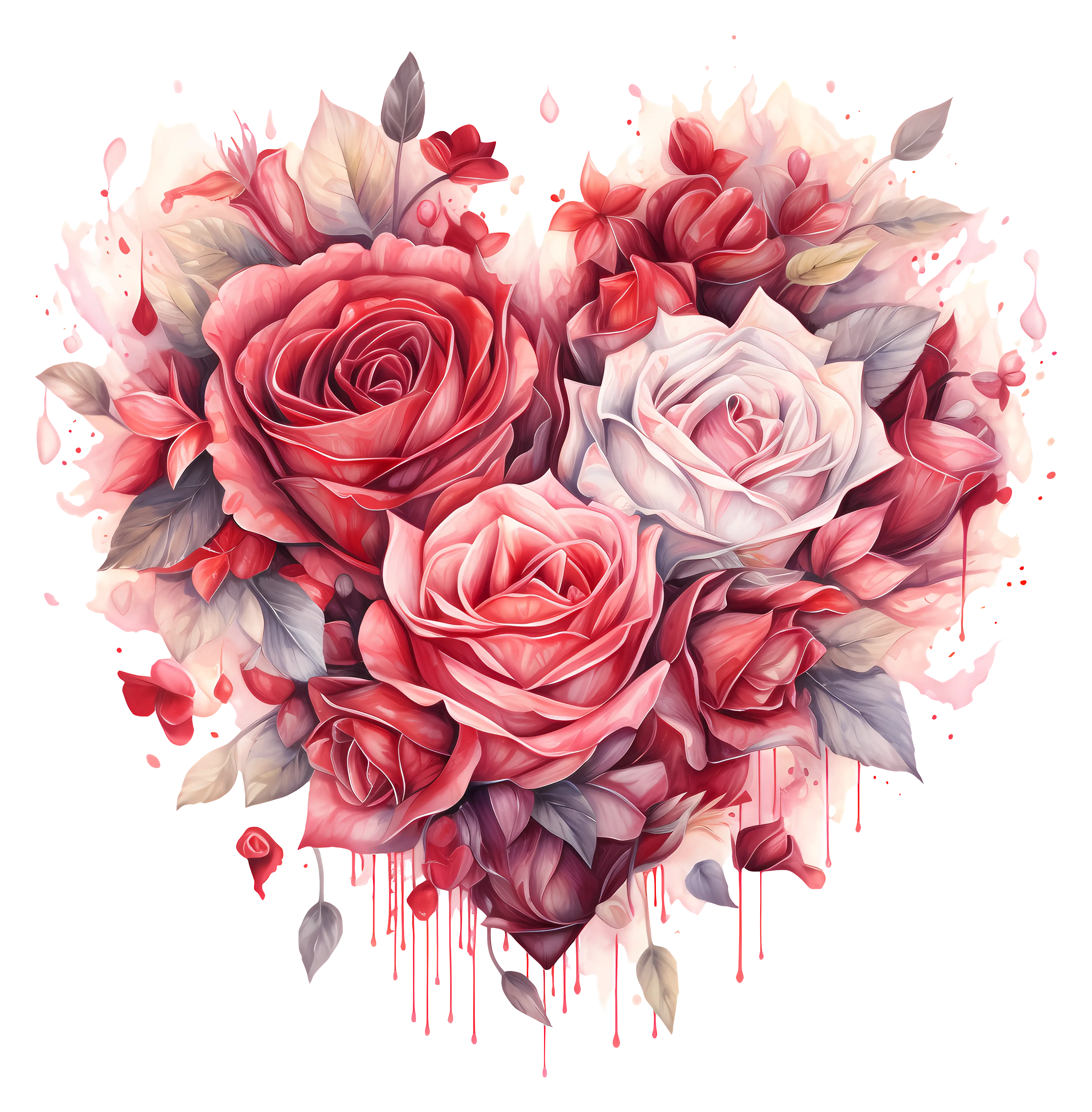 Romantic Heart of Roses