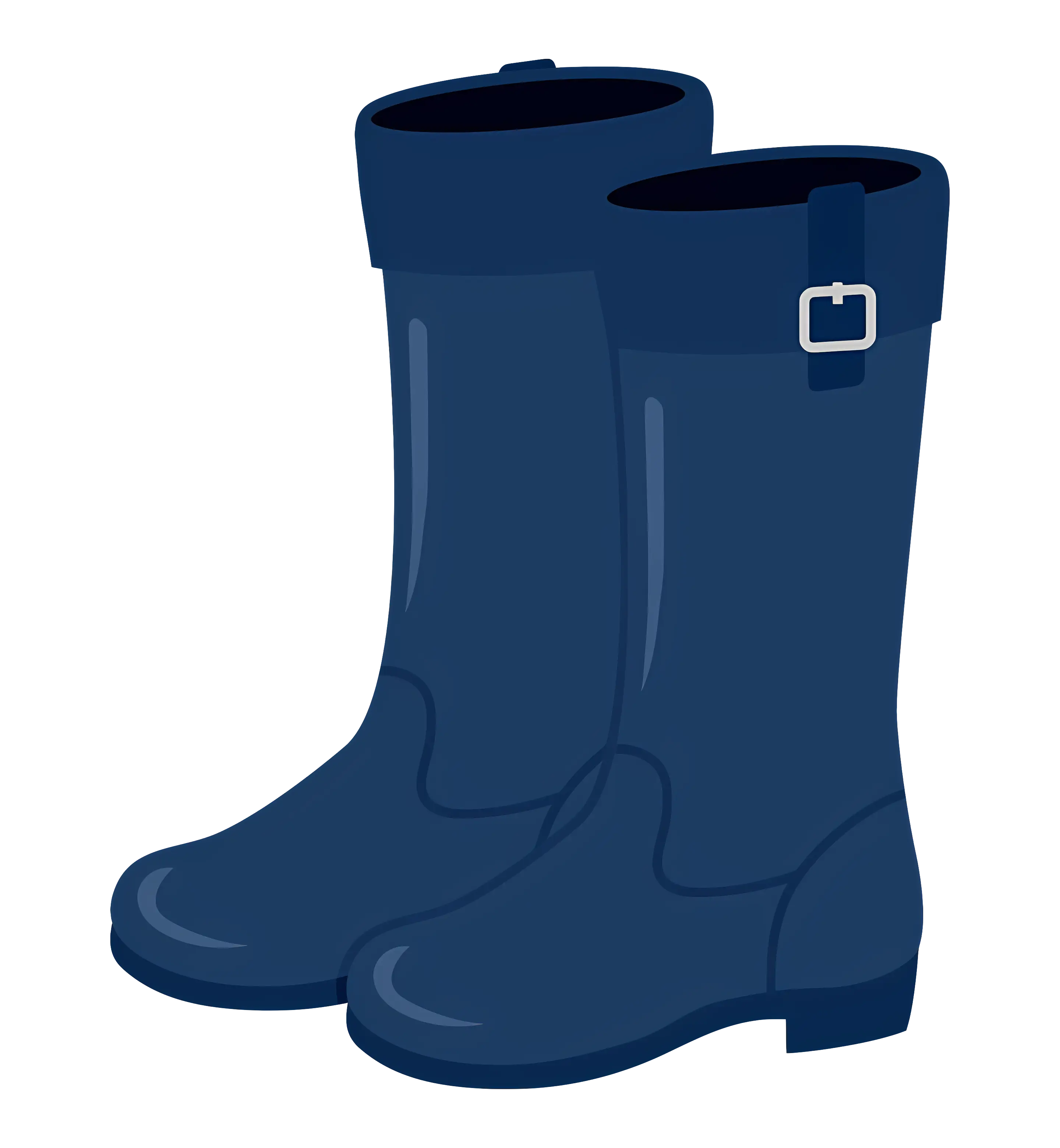 Blue Rubber Boots Illustration