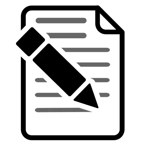 Document with Pencil Icon for Writing