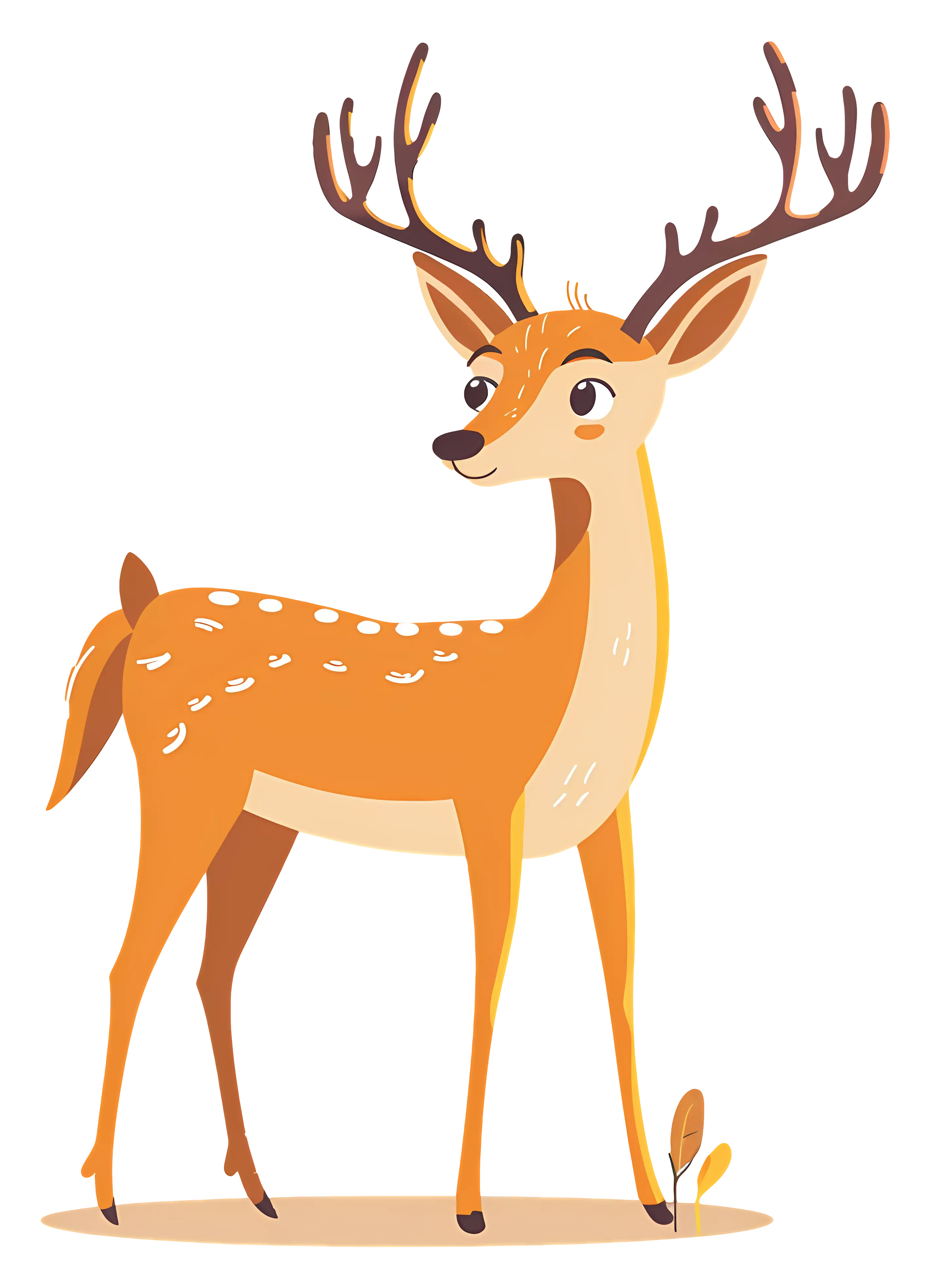 Cute Cartoon Deer Illustration