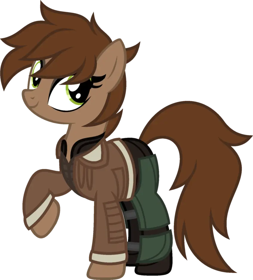 Cute Brown Cartoon Pony Character