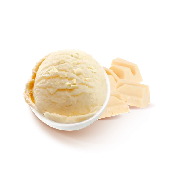 Delicious Vanilla Ice Cream with White Chocolate