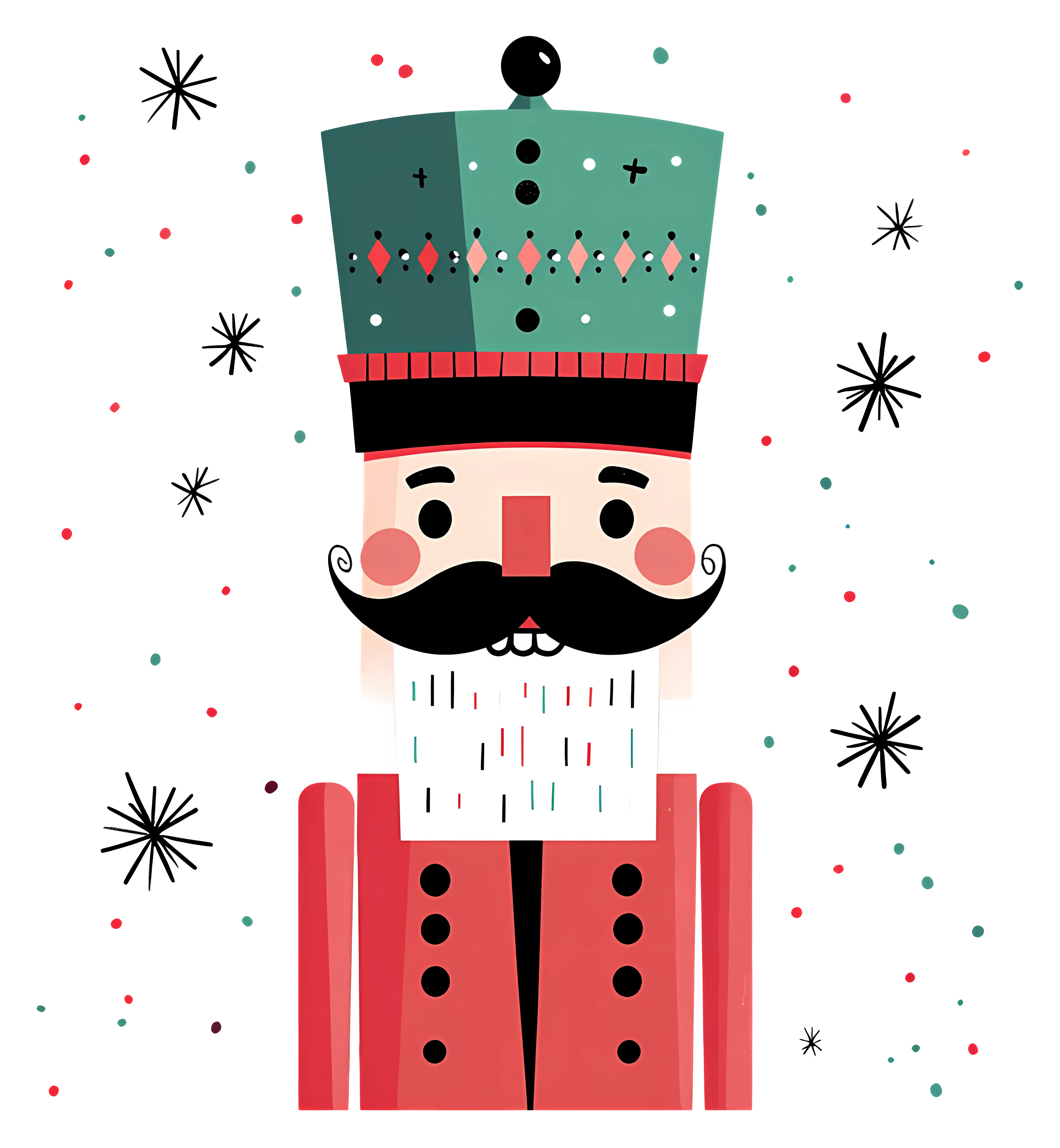 Colorful Nutcracker Toy for Christmas