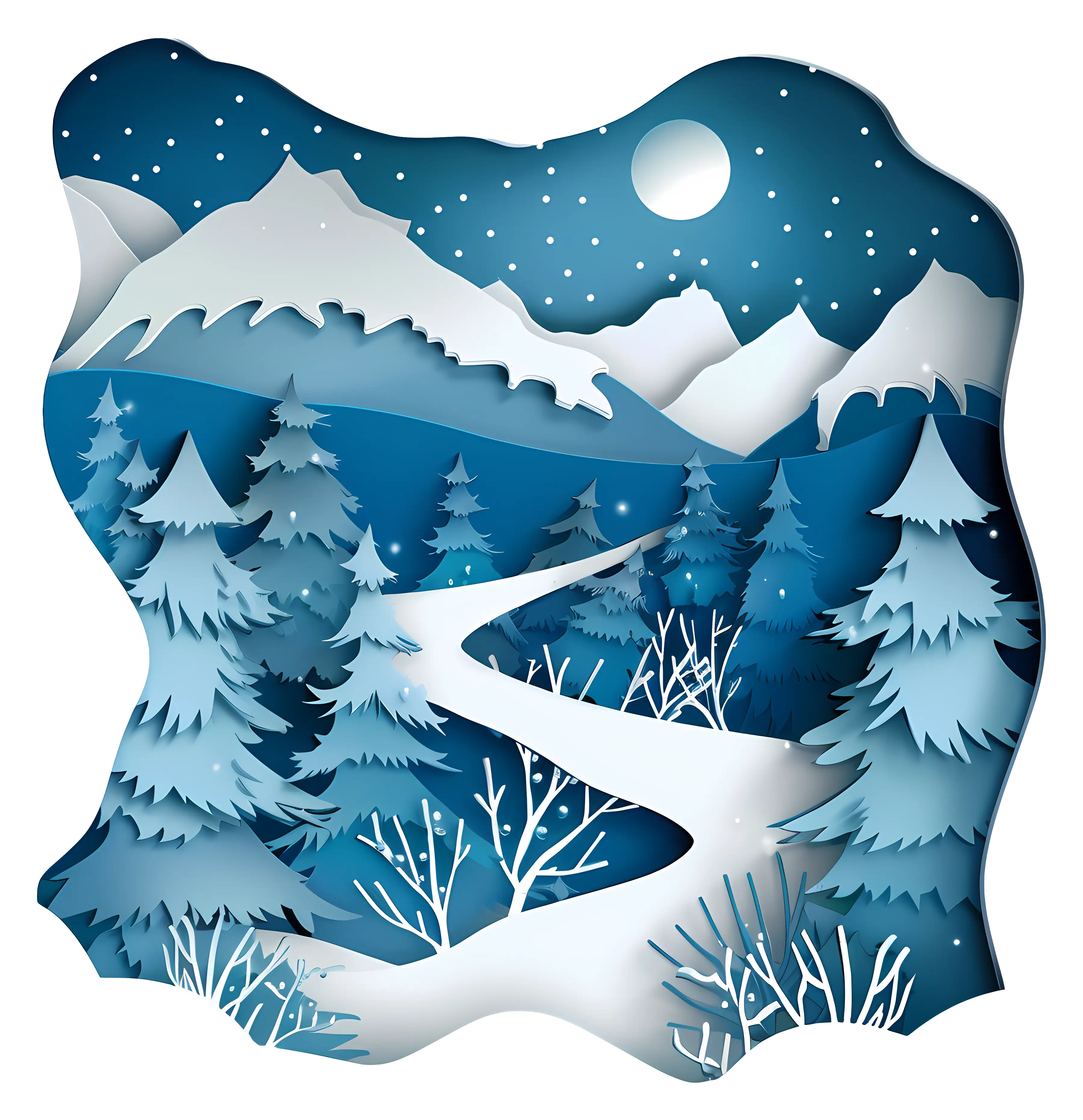 Winter Mountain Landscape