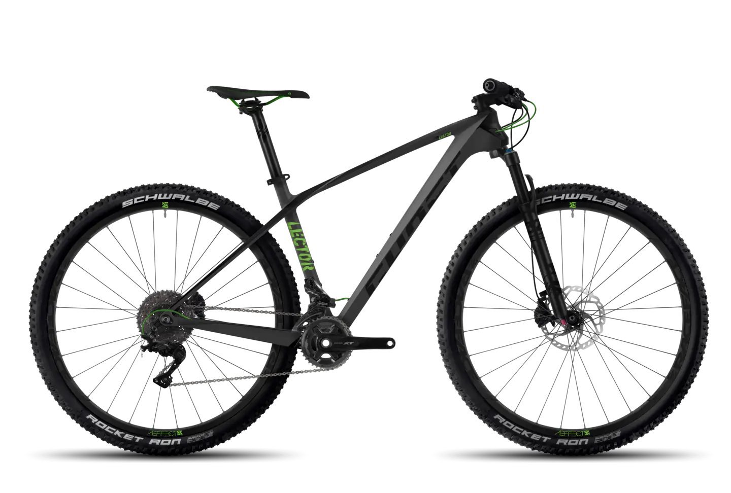 Black and Green Mountain Bike