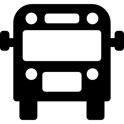 Black Silhouette Bus Icon