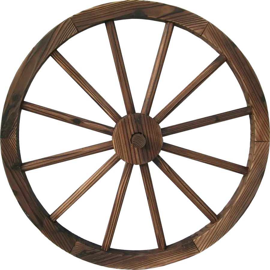 Antique Wooden Wagon Wheel