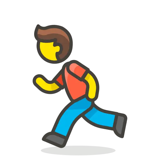 Cartoon Running Person Illustration