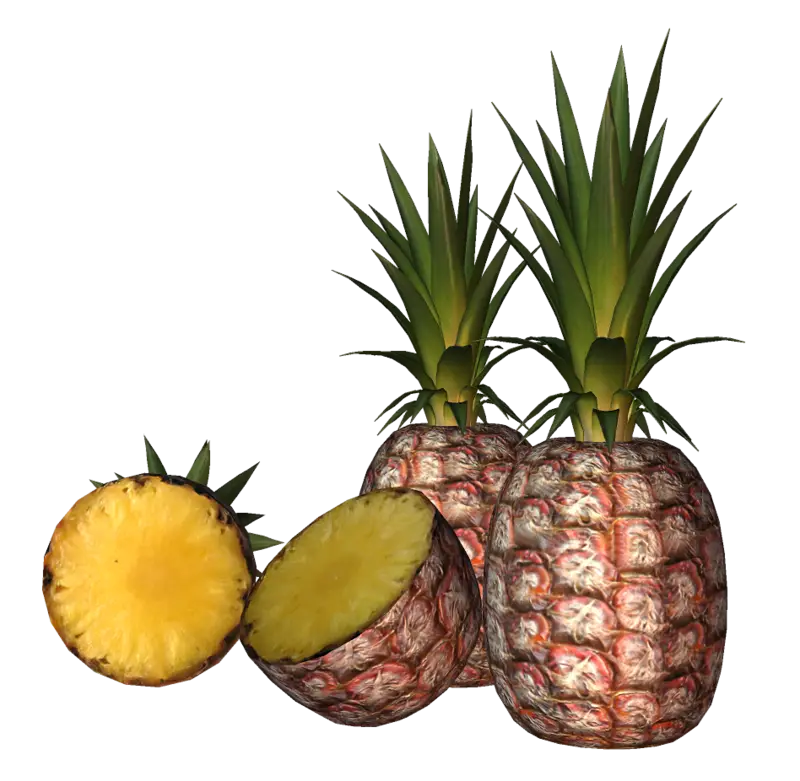 Juicy Pineapple Fruit with Sliced Portion