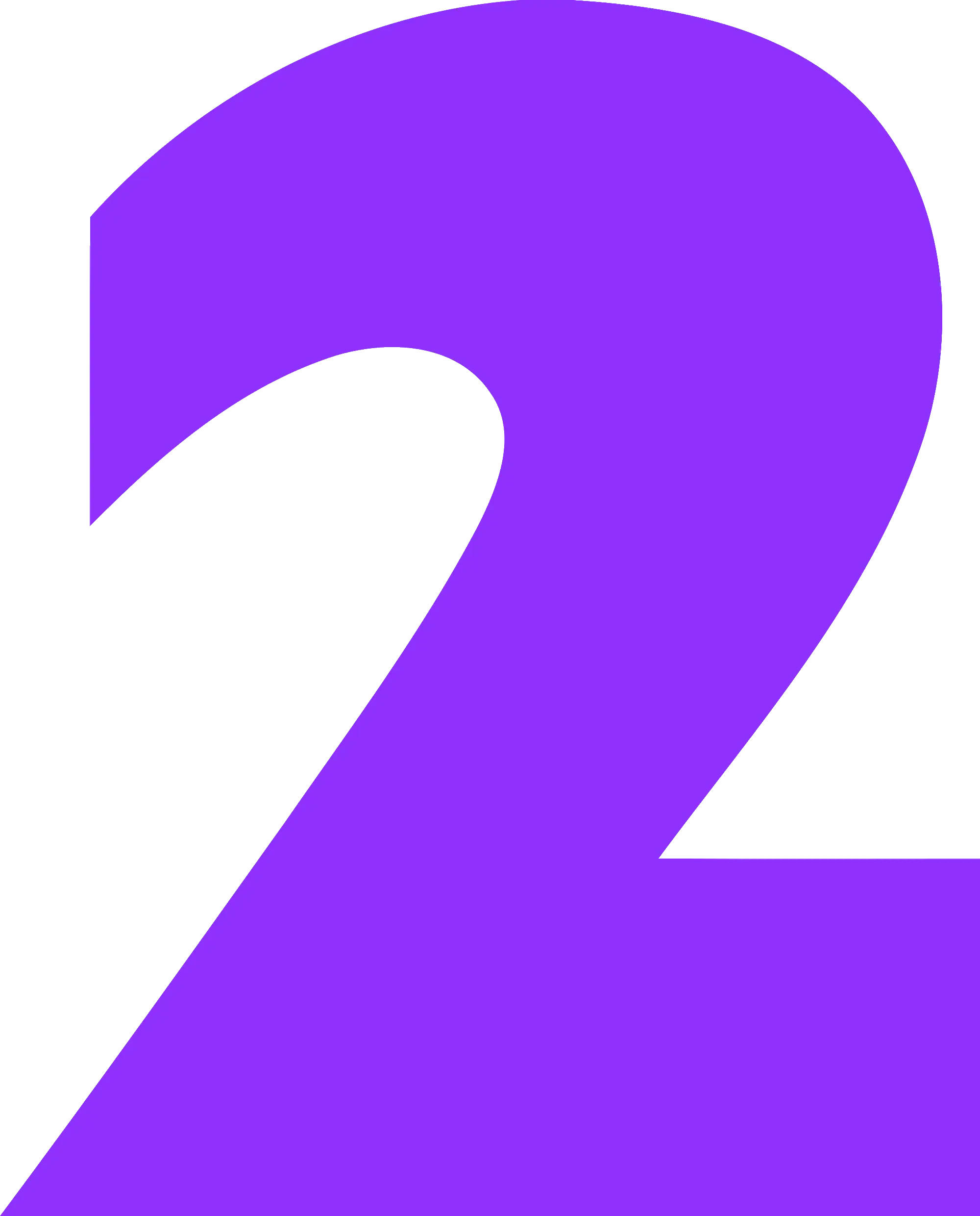 Purple Number Two Illustration