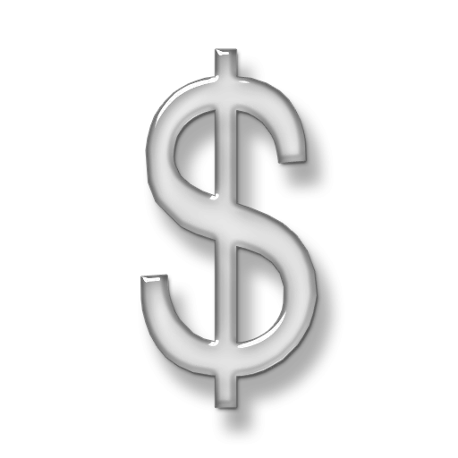 Silver Dollar Sign Illustration