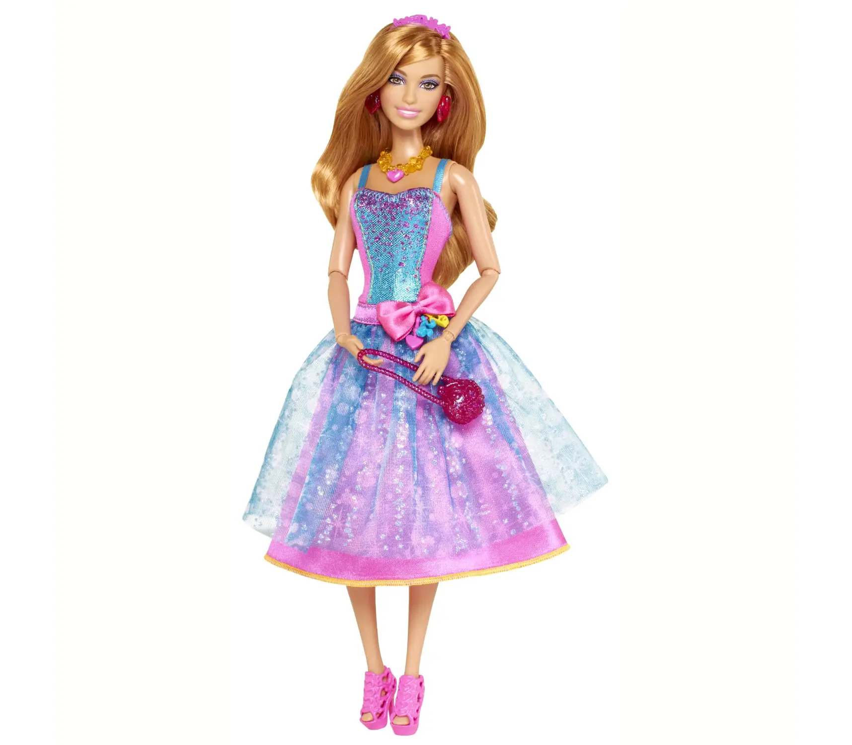 Fashionable Doll in Colorful Dress