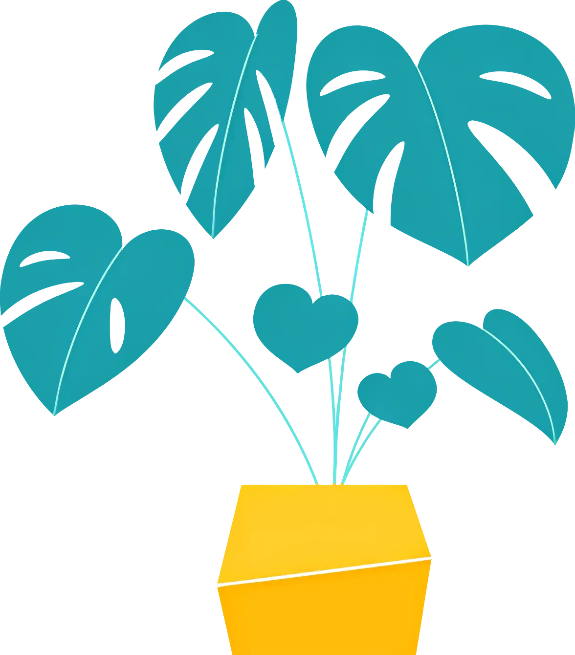 Potted Plant with Green Leaves