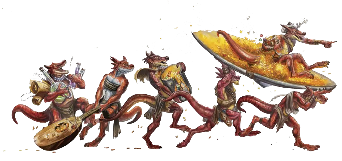 Red Dragon Parade in Fantasy World