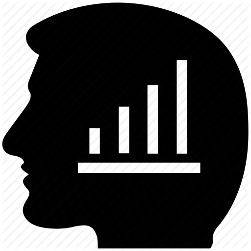 Head Silhouette with Graph
