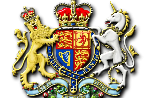 Royal Crest with Lion and Unicorn