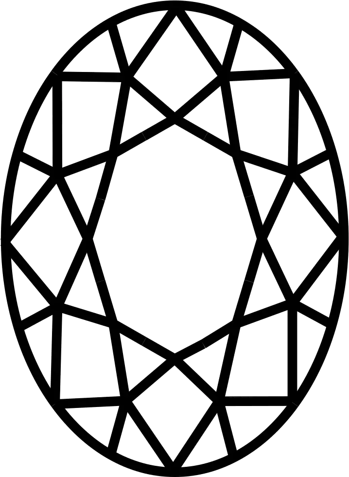 Geometric Gemstone Outline Design