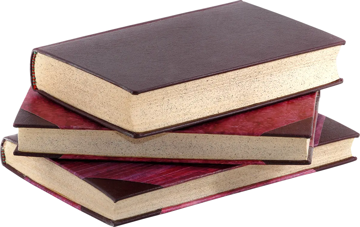 Stack of Brown Hardcover Books