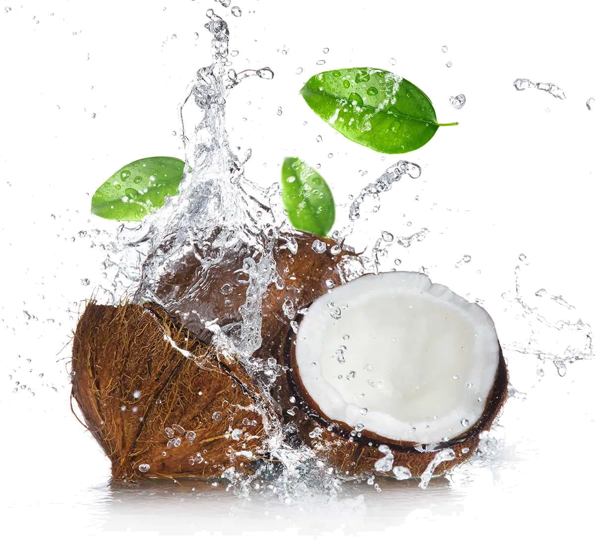 Refreshing Coconut Splash with Water