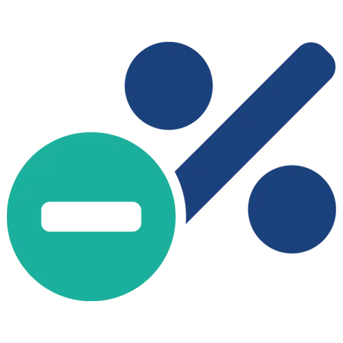 Minus Percentage Icon