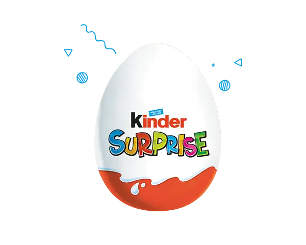 Kinder Surprise Chocolate Egg with Playful Design