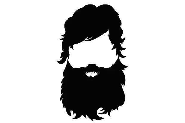 Beard Silhouette Graphic Illustration