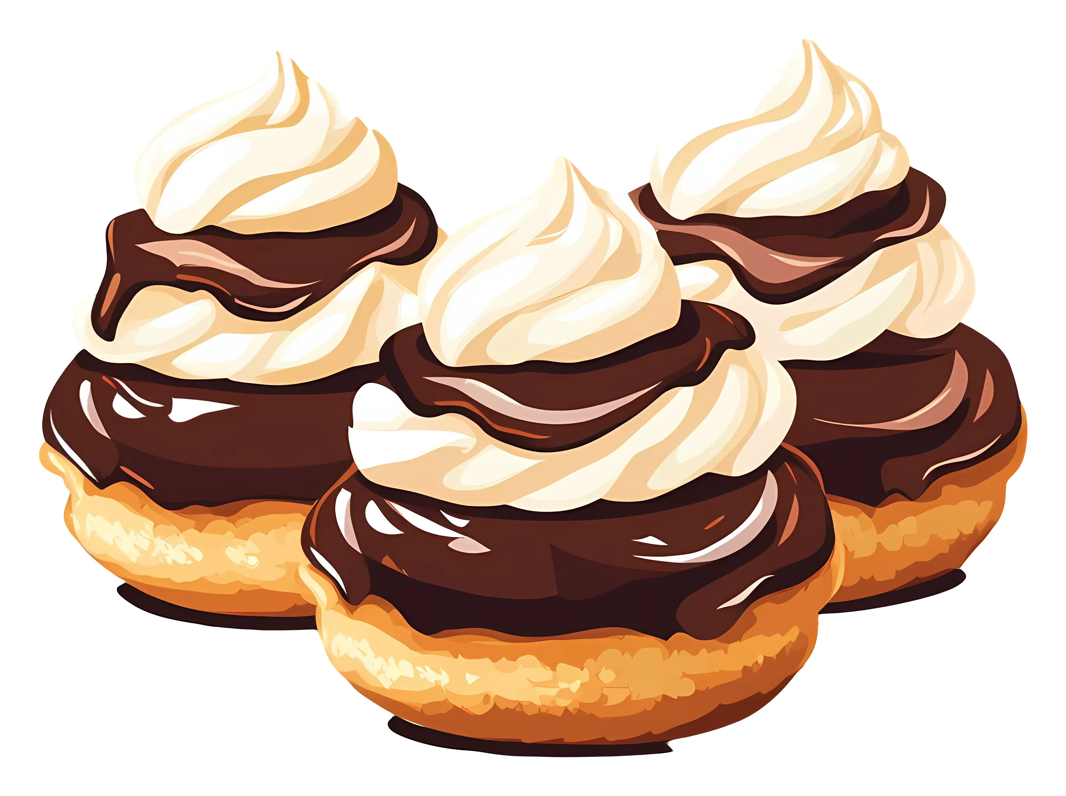 Delicious Chocolate Cream Pastries
