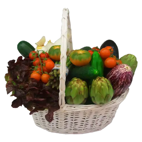 Fresh Vegetables in a Wicker Basket