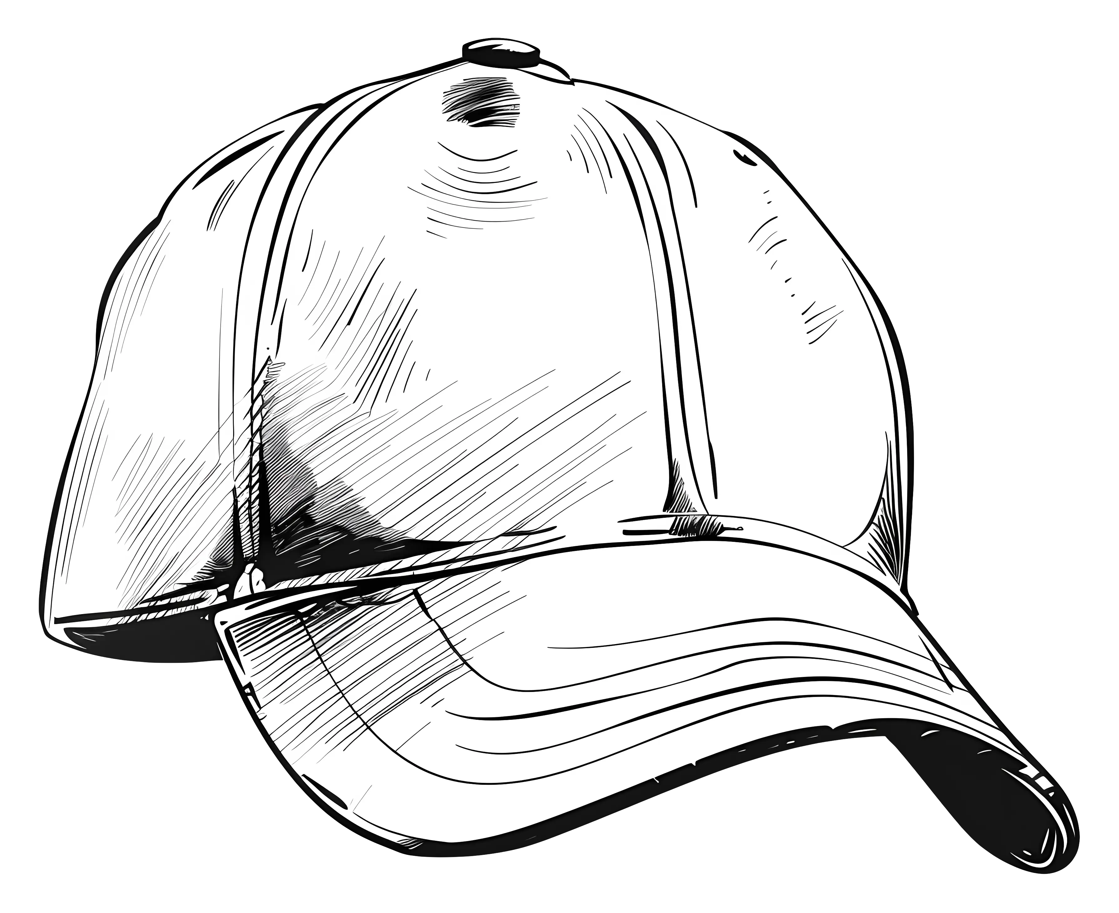 Baseball Cap Sketch Illustration