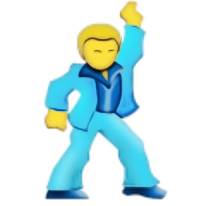 Dancing Man In Cartoon Style