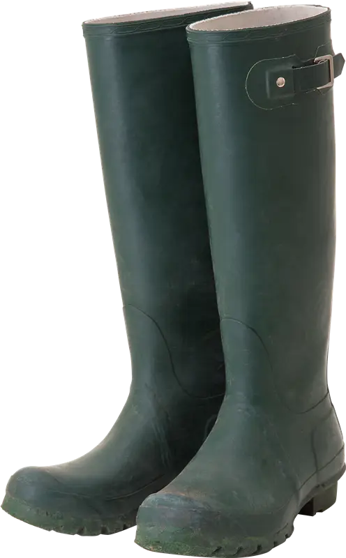 Green Rubber Rain Boots for Wet Weather
